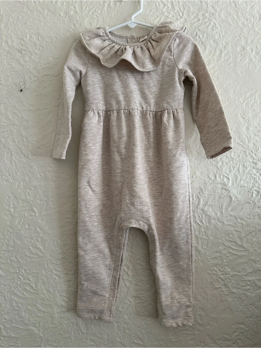 Tucker + Tate Warm Heather Fleece Ruffle Neck Sleeper 24 Months